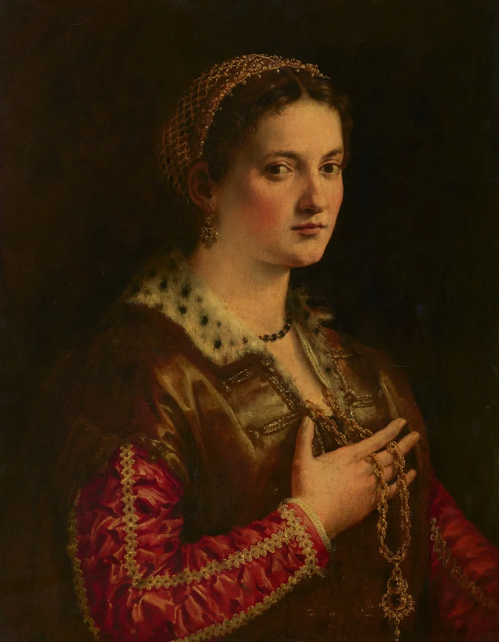 Portrait of a Lady, by Francesco Salviati, oil, 1555