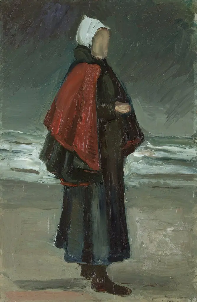 Fisherman's Wife on the Beach, by Vincent van Gogh, oil, 1882