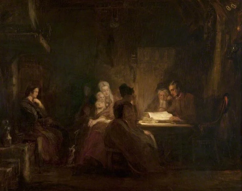 The Cottar's Saturday Night, detail