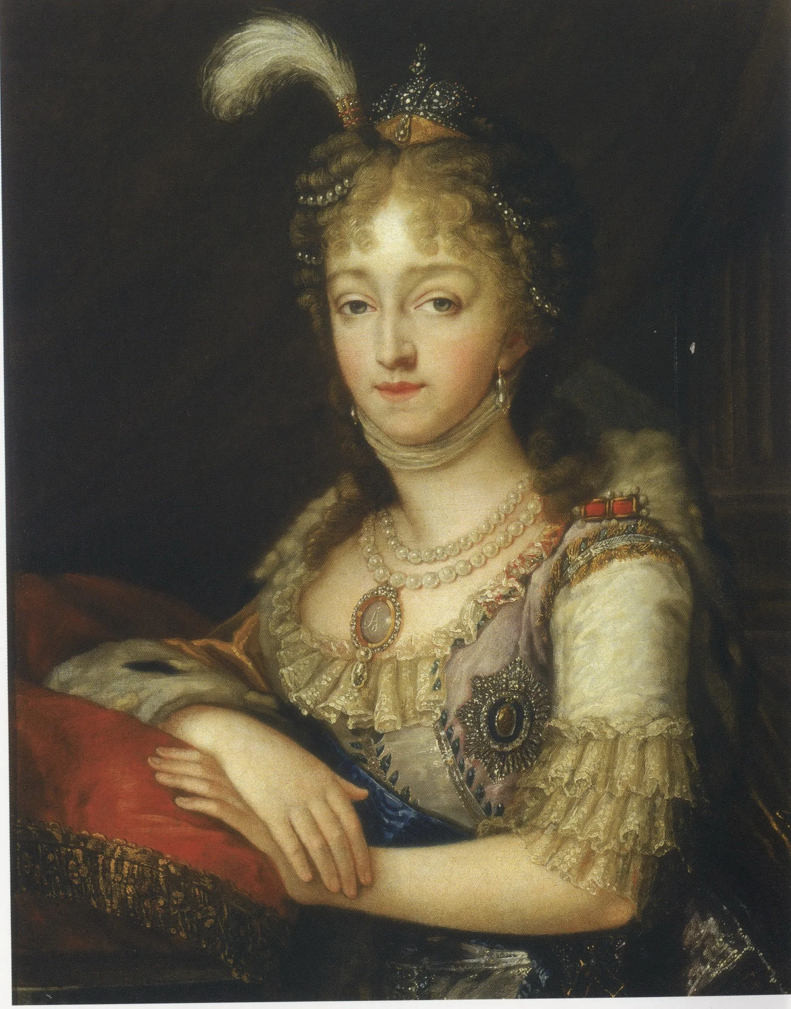 Portrait of Empress Elizabeth Alexeyevna, detail