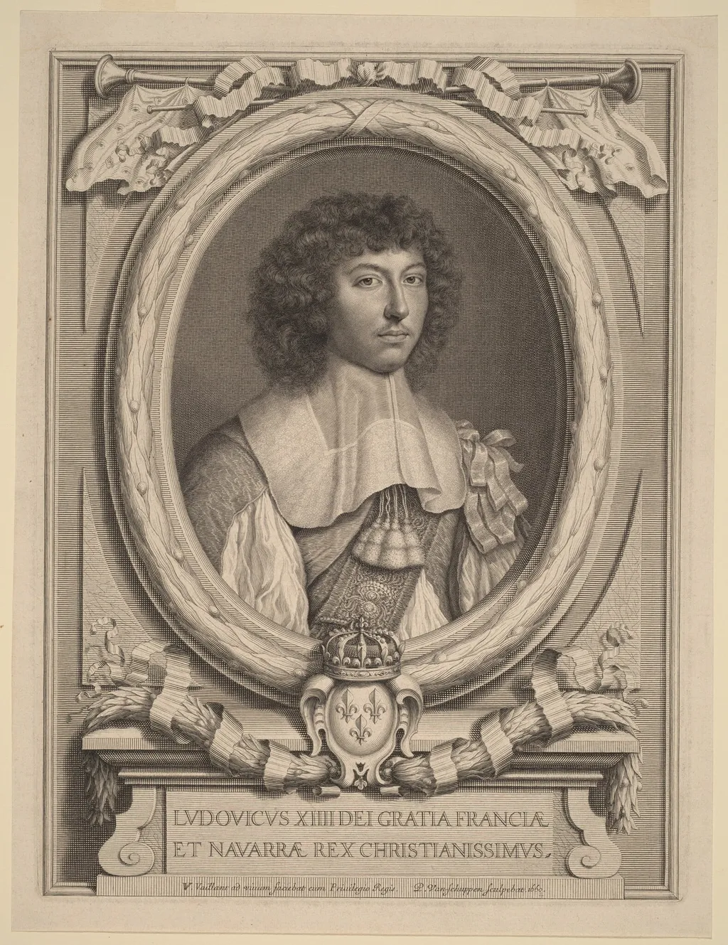 Louis XIV, by Peter Ludwig van Schuppen, ink, 1660