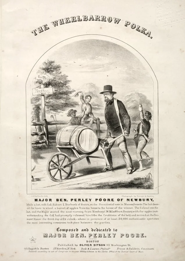 The Wheelbarrow Polka - Sheet Music Cover, detail
