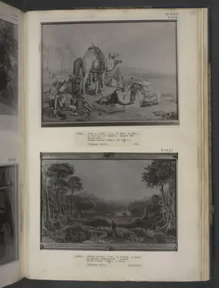 Landscape composition - sunset, by Barret, watercolor, 1790