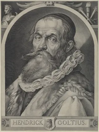 Portrait of Hendrick Goltzius, by Jan Muller, ink, 1617