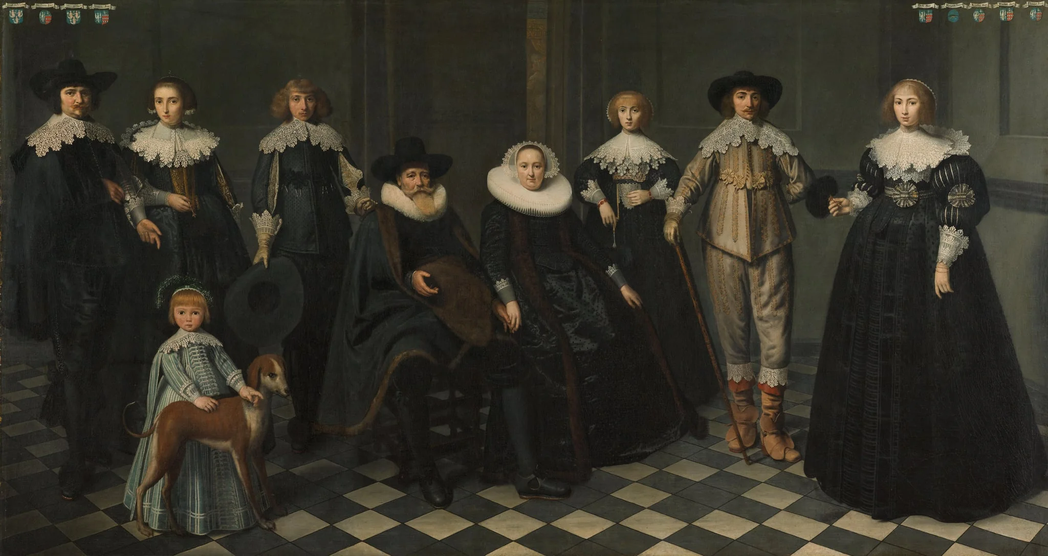Portrait of the Family of Dirck Jacobsz Bas (1569-1637), Burgomaster of Amsterdam, and Margriet Snoeck (1588-1645), detail
