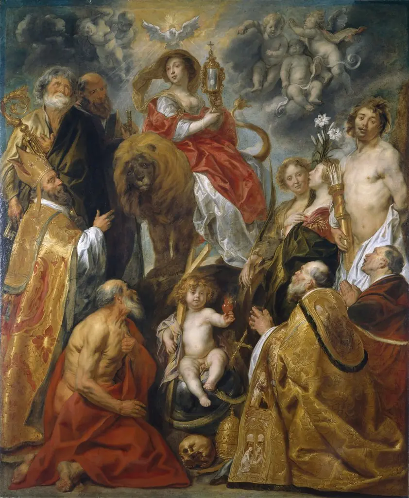 The Veneration of the Eucharist, by Jacob Jordaens, oil, 1630