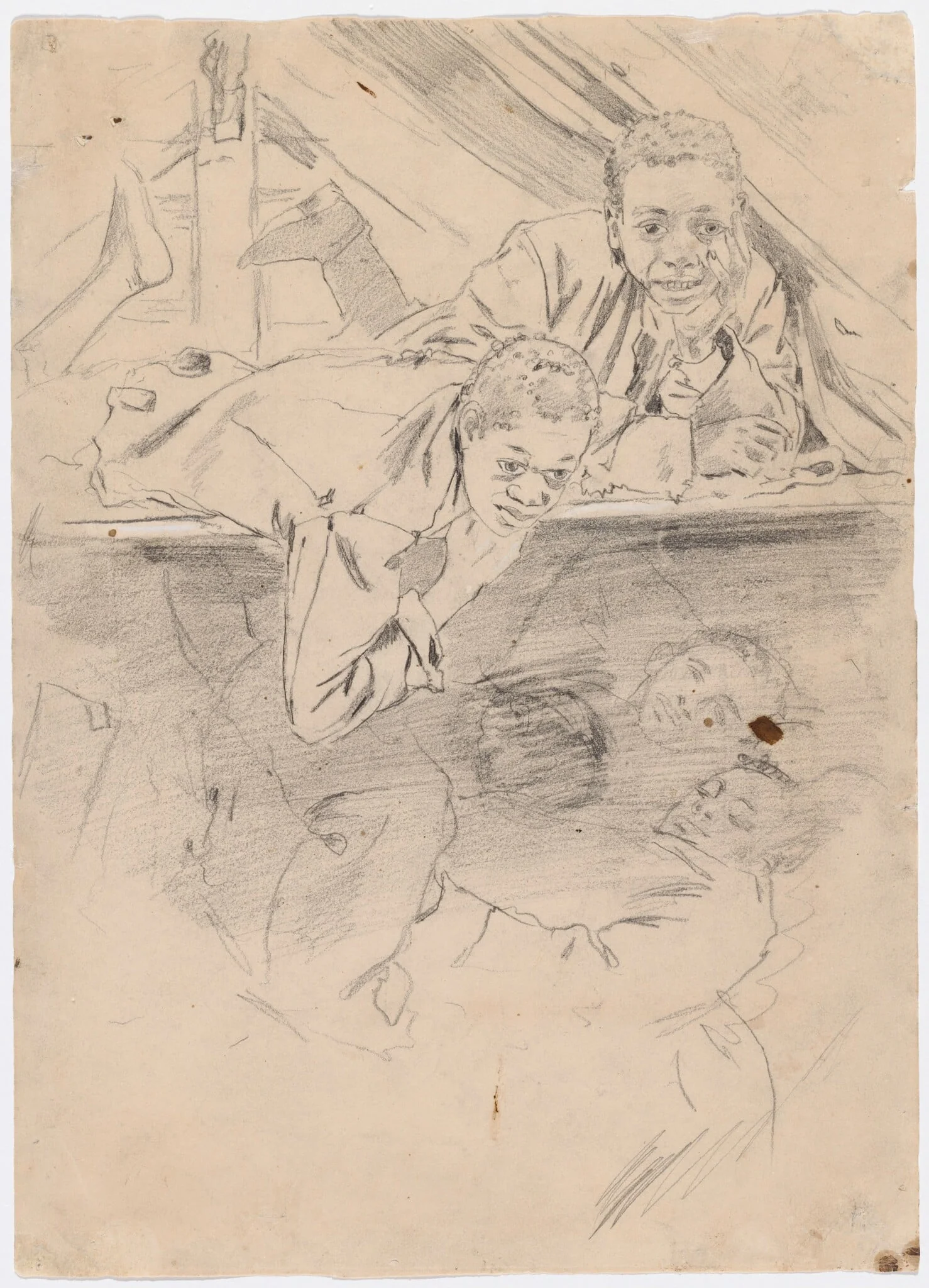 Study for "Army Boots" [verso], detail