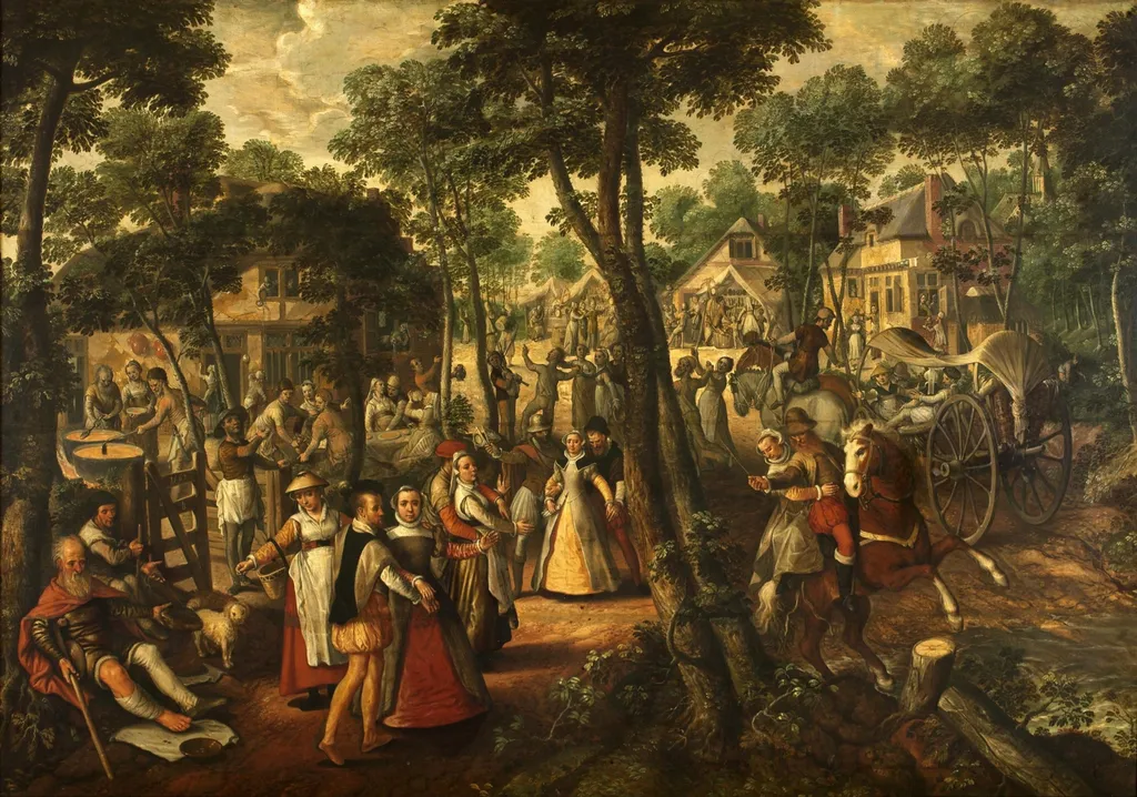Rural Festival, by Joachim Beuckelaer, oil, 1563