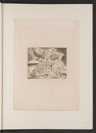 Satan Smiting Job with Boils, by William Blake, ink, 1825