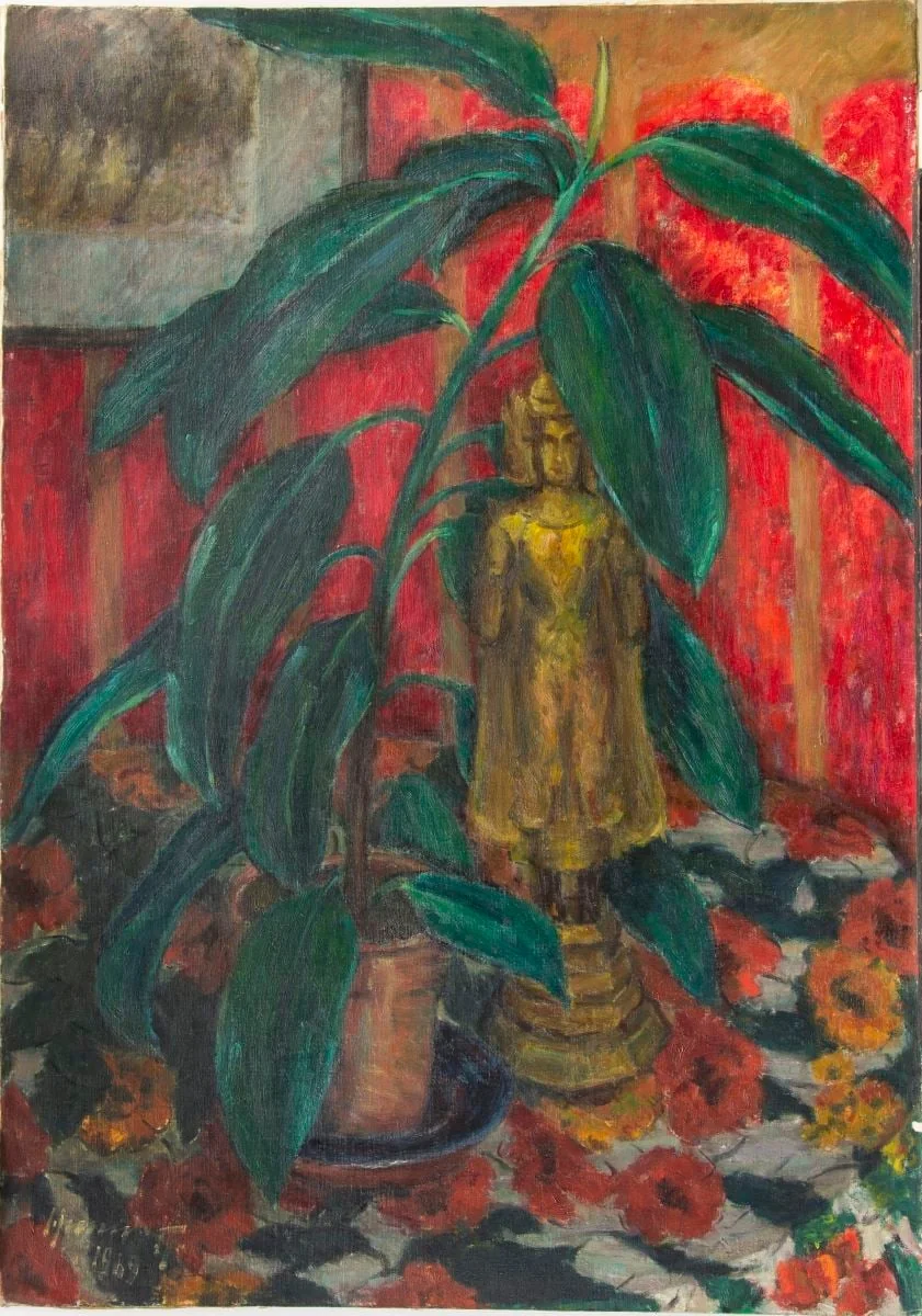 Buddha cu ficus, detail