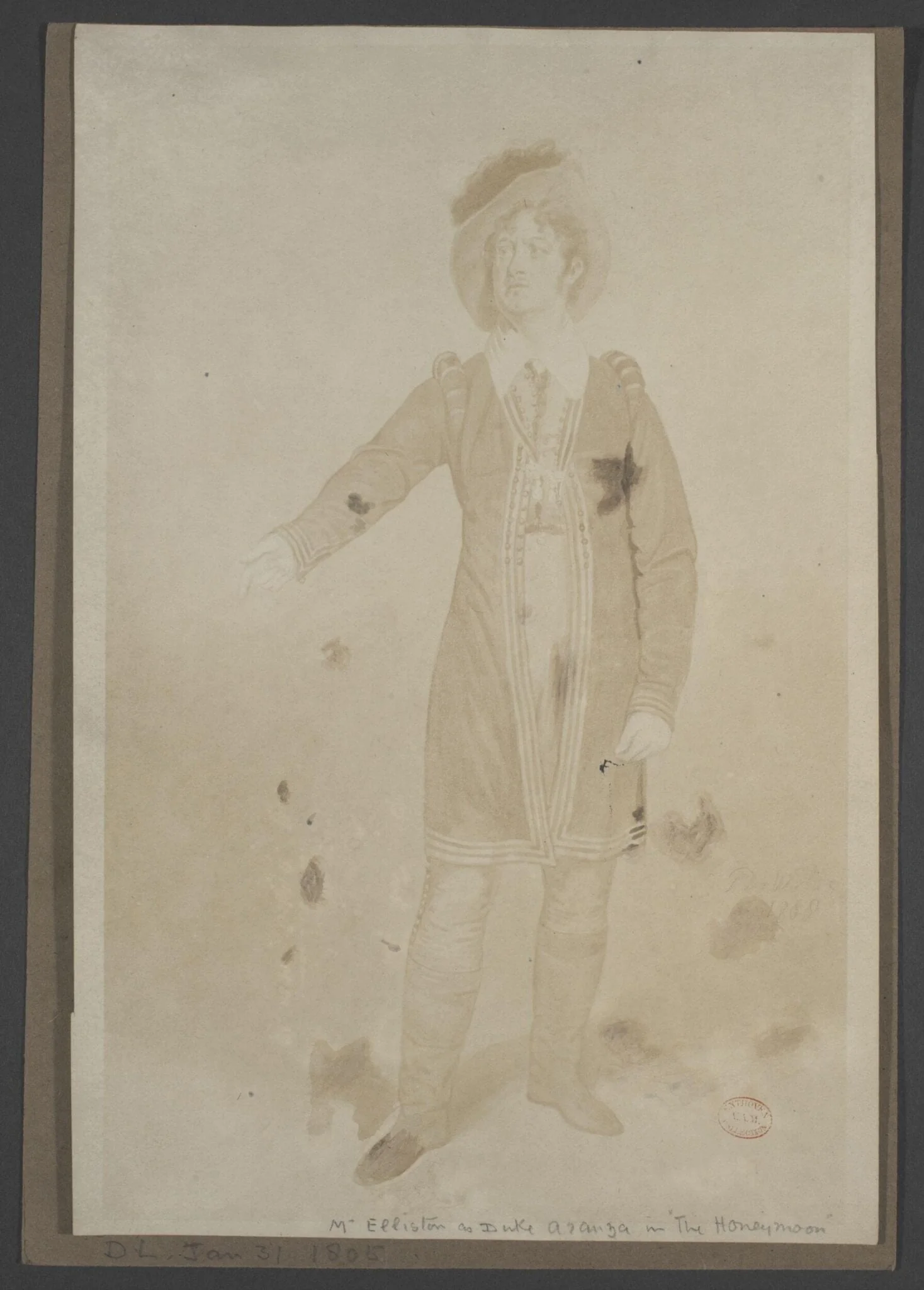 Mr. Elliston as Duke Aranza, detail