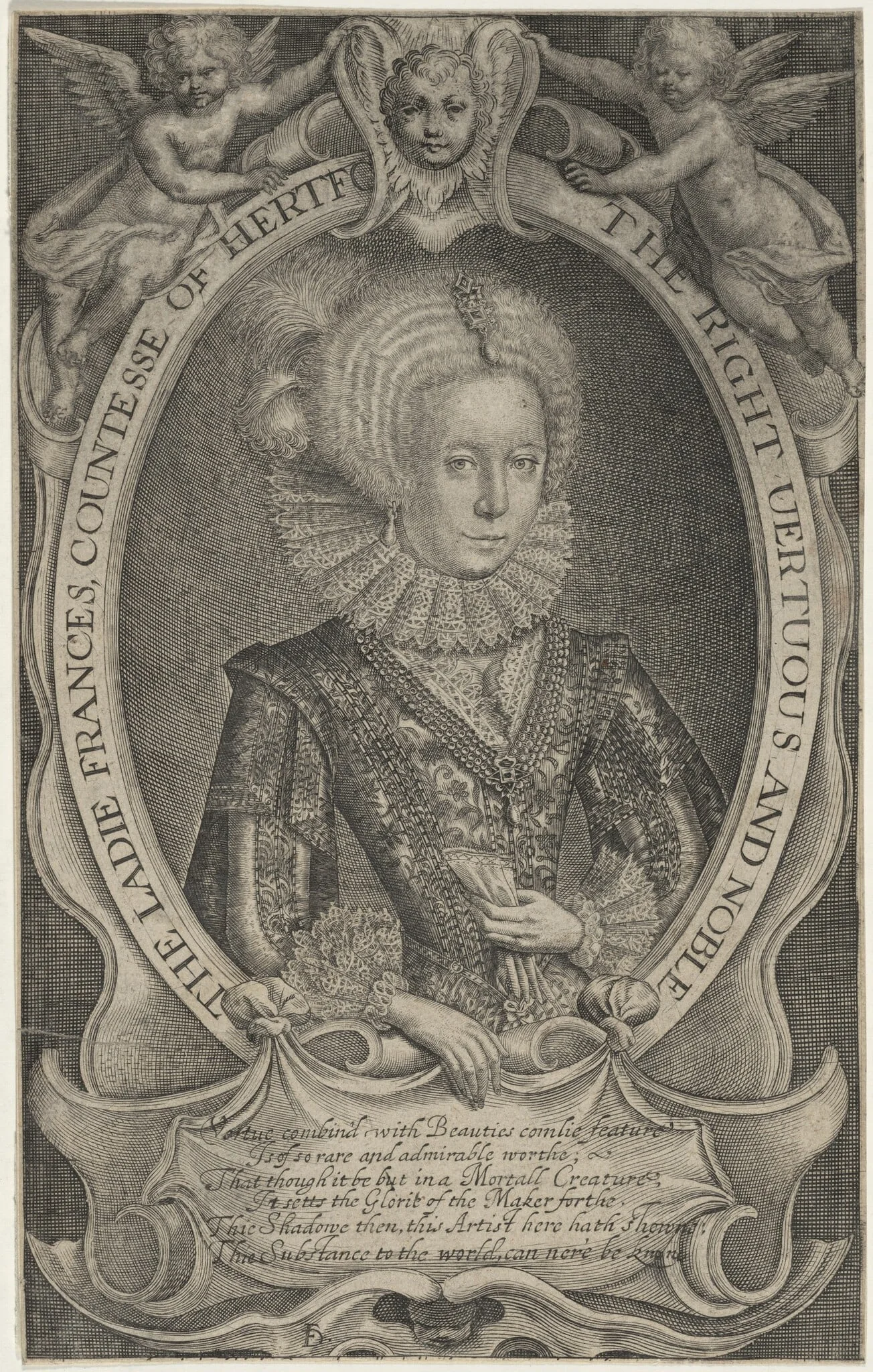 The Ladie Frances, Countesse of Hertford (Frances Howard), detail