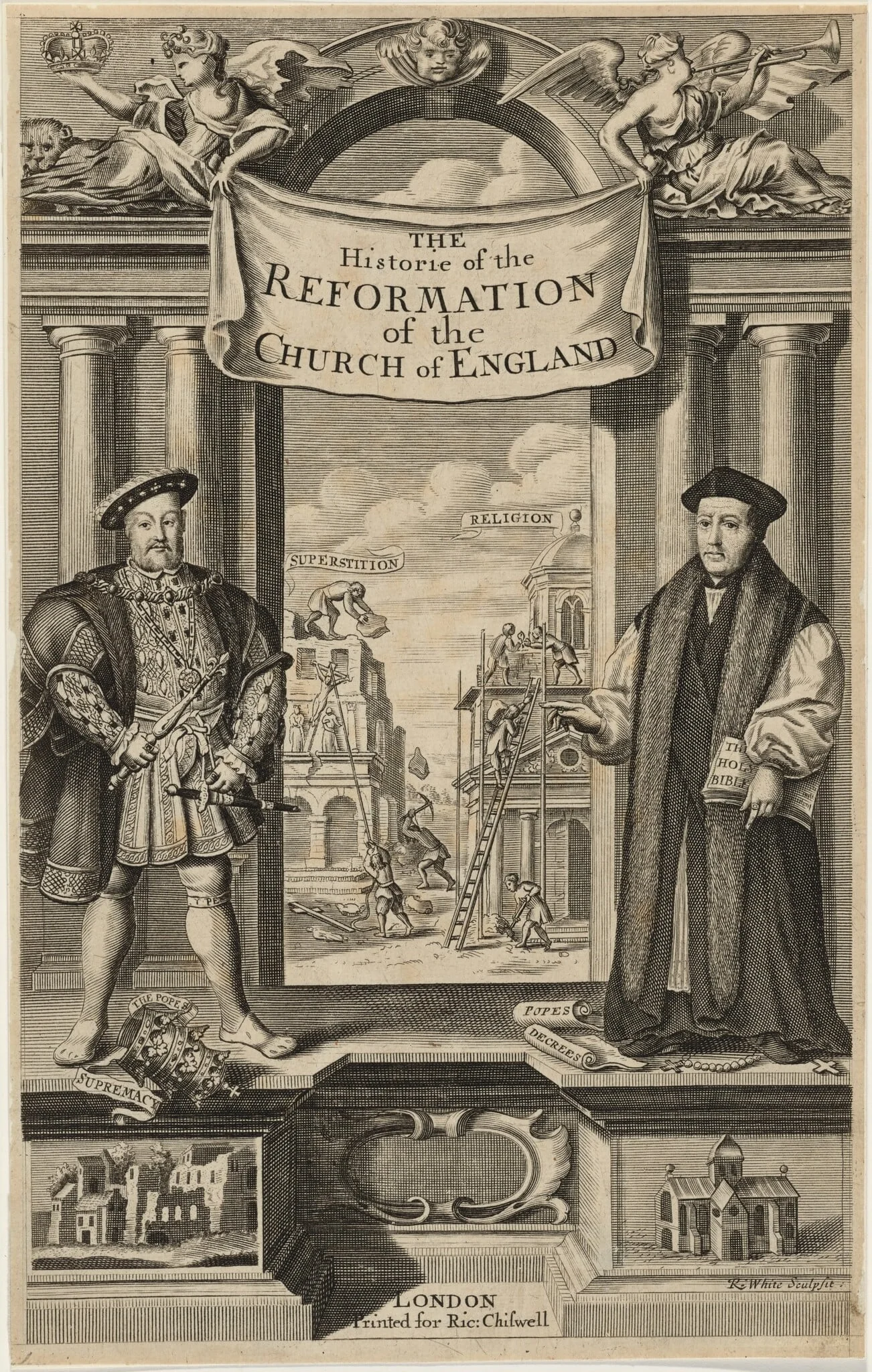 Title Page to Gilbert Burnet, Historie of theReformation of the Church of England, detail