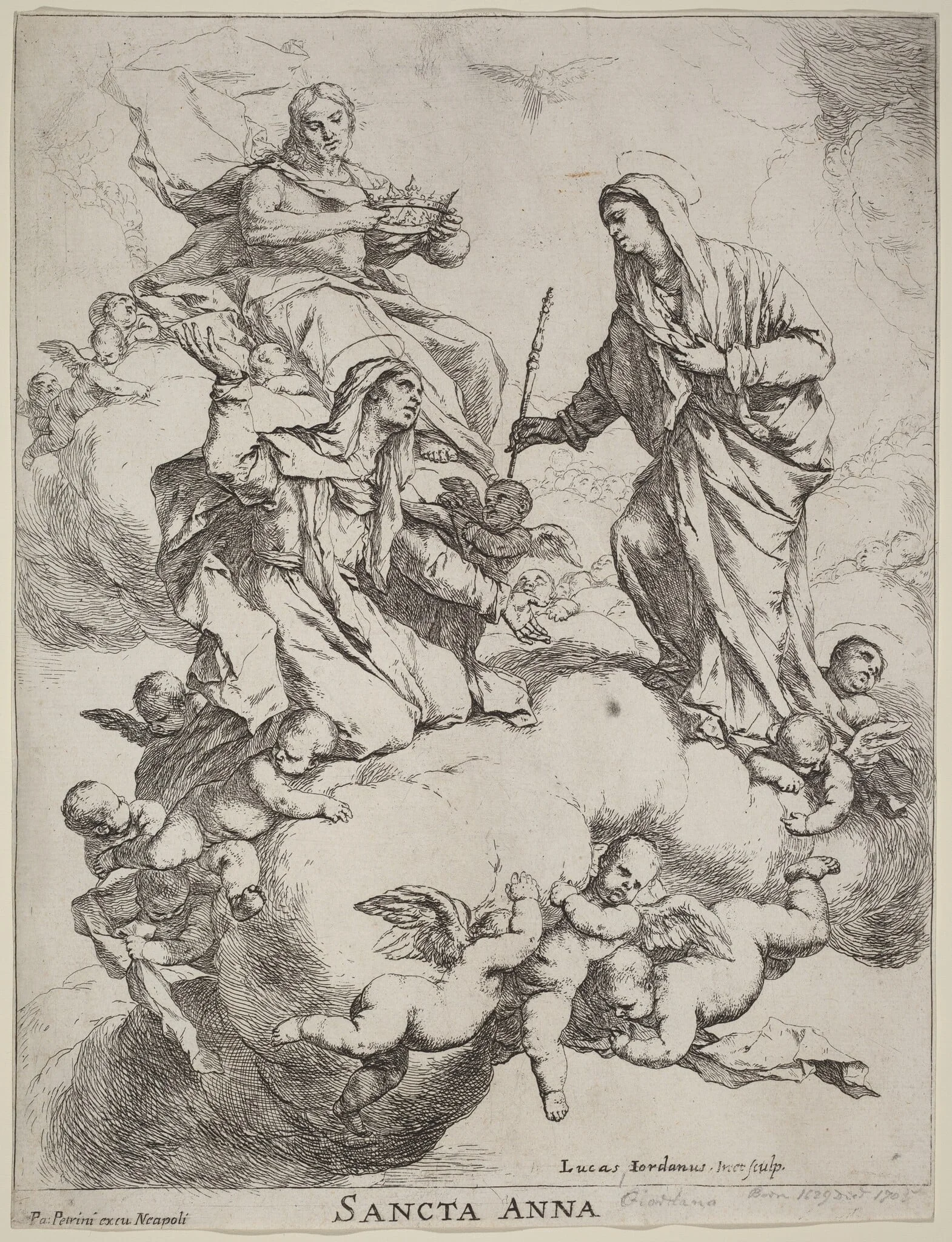 Saint Anne Received by the Virgin and Christ, detail