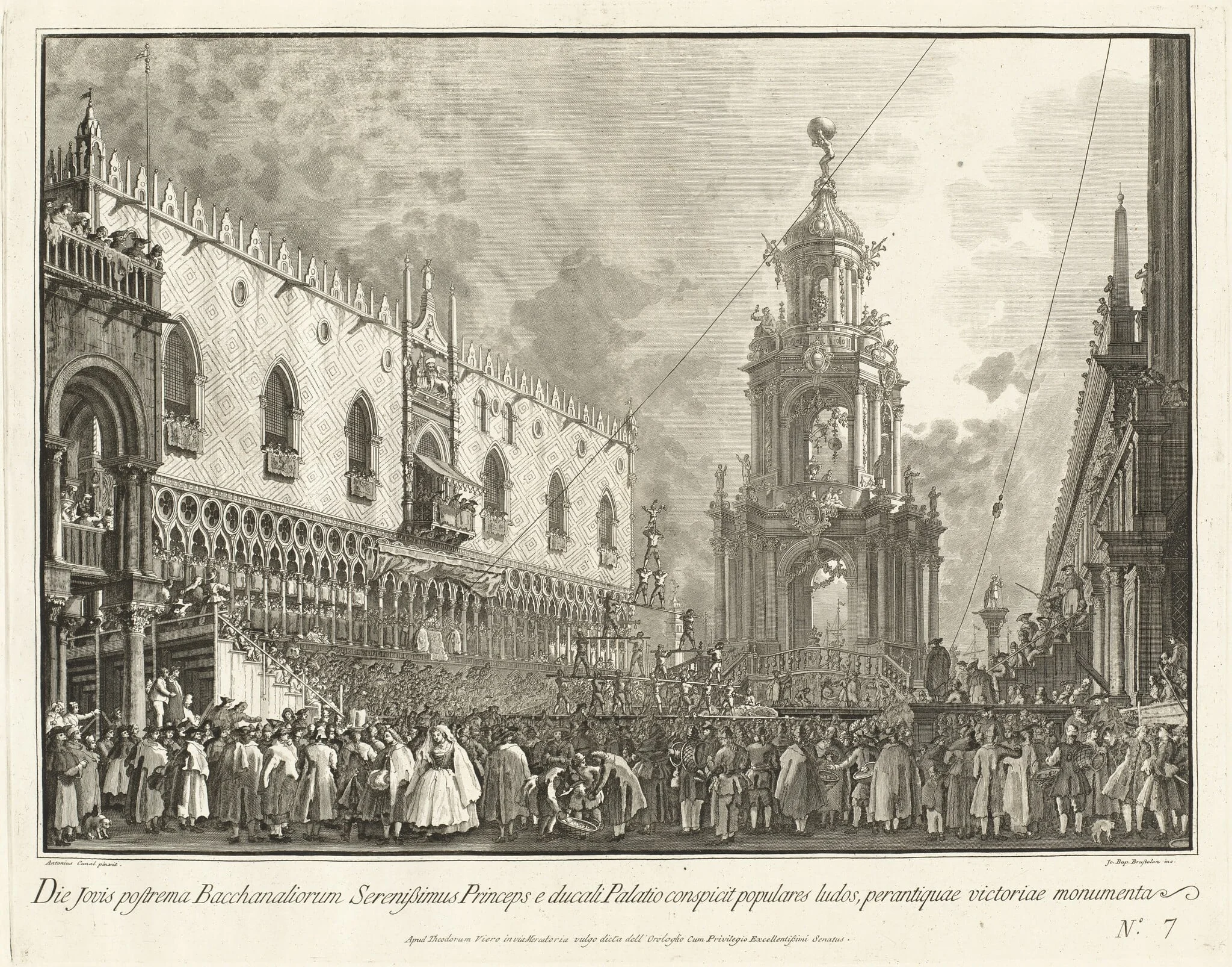 The Doge Attends the Giovedi Grasso Festival in the Piazzetta, detail