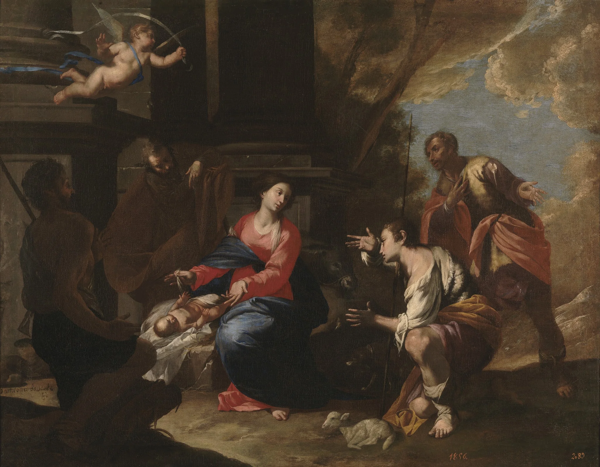 The Adoration of the Shepherds, detail