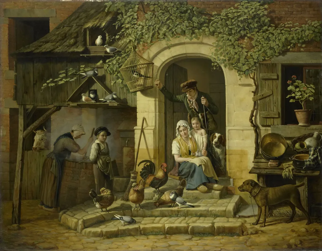 Hunter's Dwelling, by Henry Voordecker, oil, 1826
