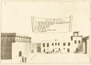 Third Part of the Via Dolorosa, by Jacques Callot, ink, 1619
