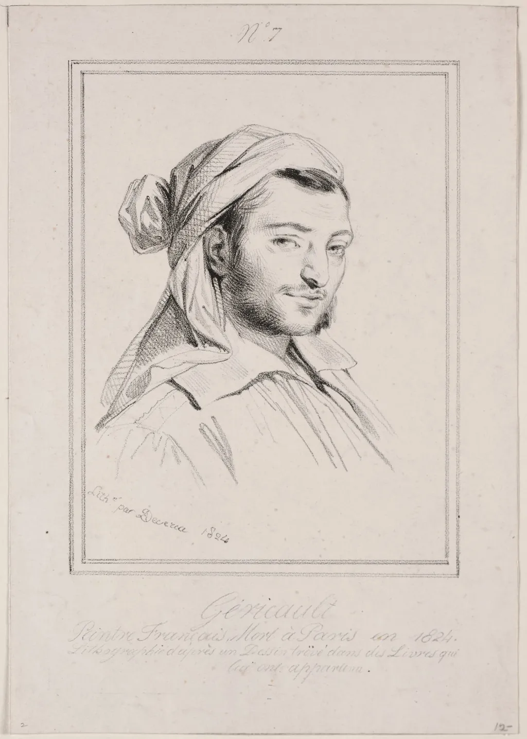 Théodore Géricault, by Achille Devéria, 1824
