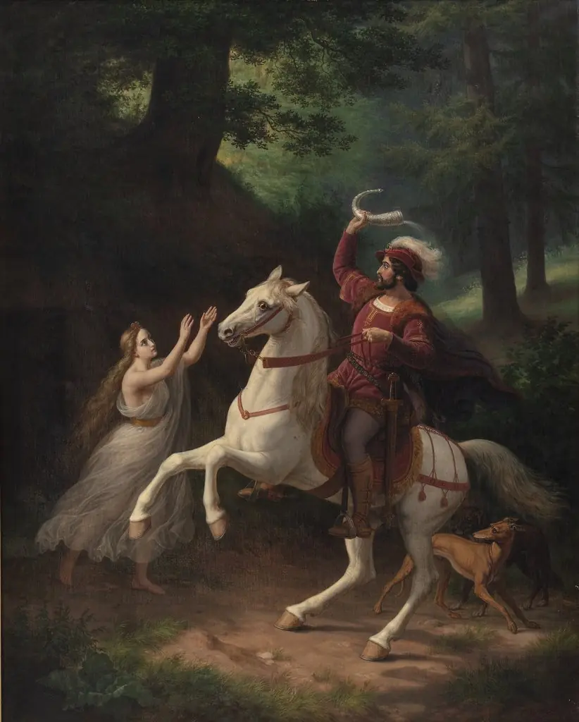 Grev Otto af Oldenborg og det oldenborgske horn, by Frederik Storch, oil, 1862