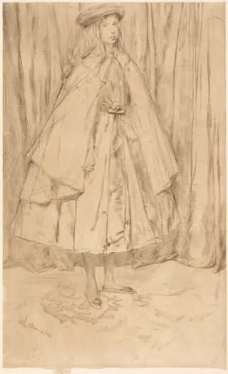 Annie Haden, by James McNeill Whistler, ink, 1860