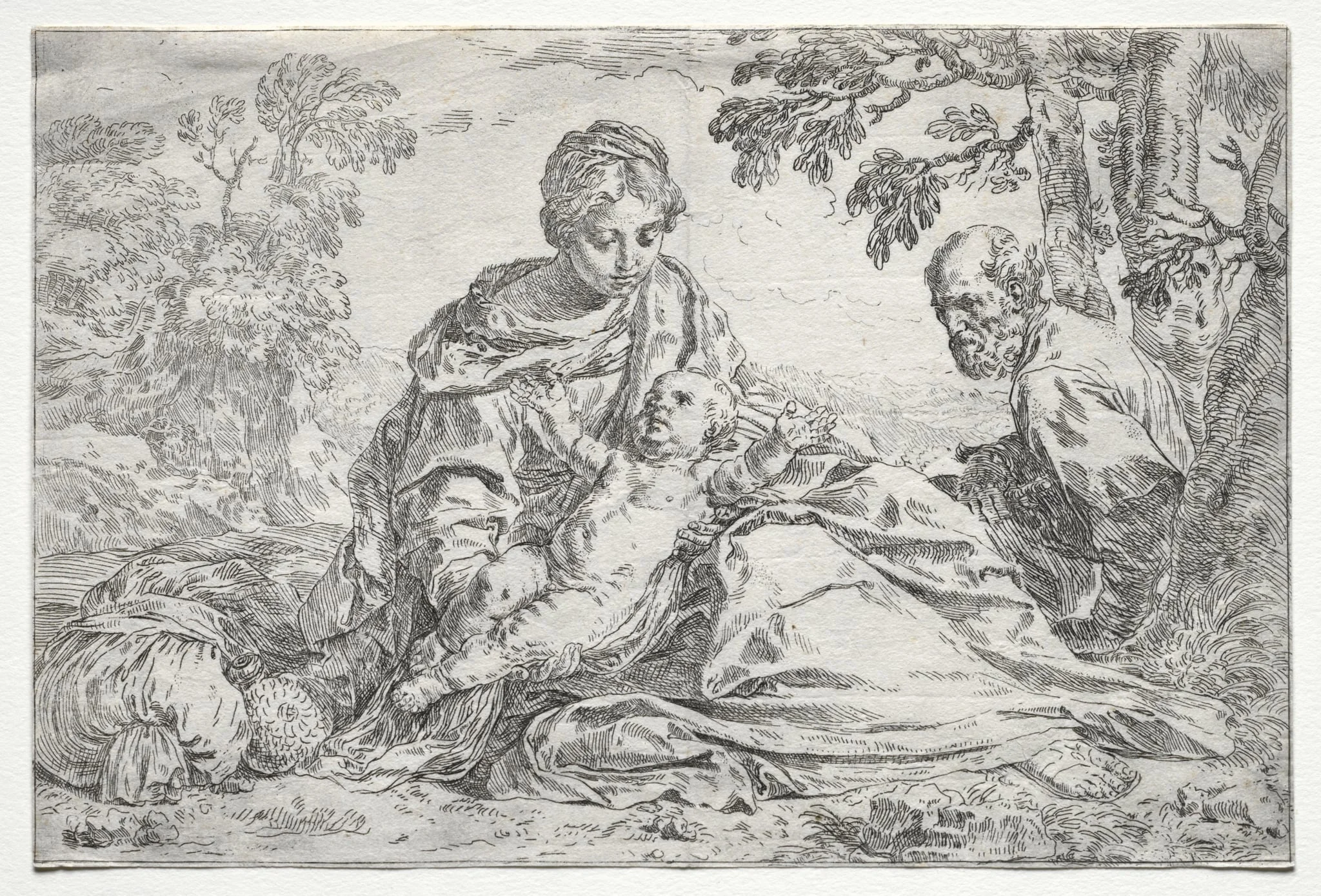 Rest on the Flight into Egypt, detail