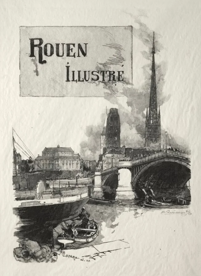 Frontispiece de Rouen Illustré, detail