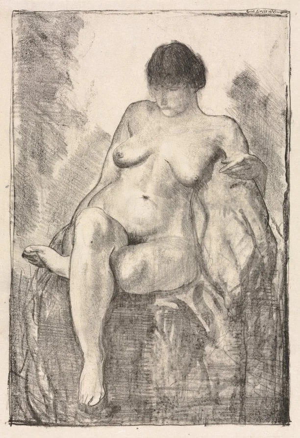 Nude Woman Seated, detail