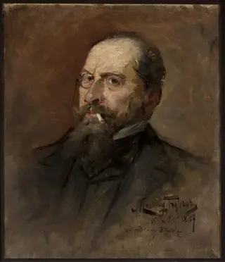 Portrait of Lucjan Wrotnowski, painter, by Maurycy Trębacz, unspecified, 1894