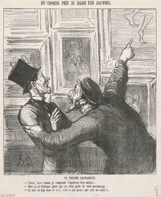 Un peintre fantaisiste, by Honoré Daumier, ink, 1865