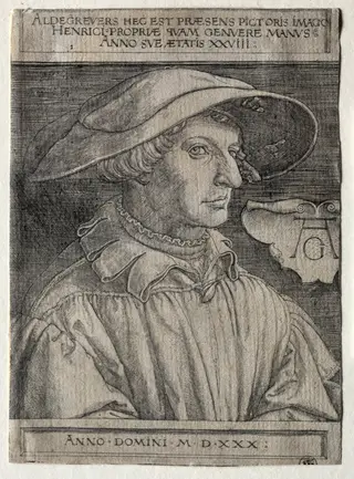 Self-Portrait, by Heinrich Aldegrever, 1530