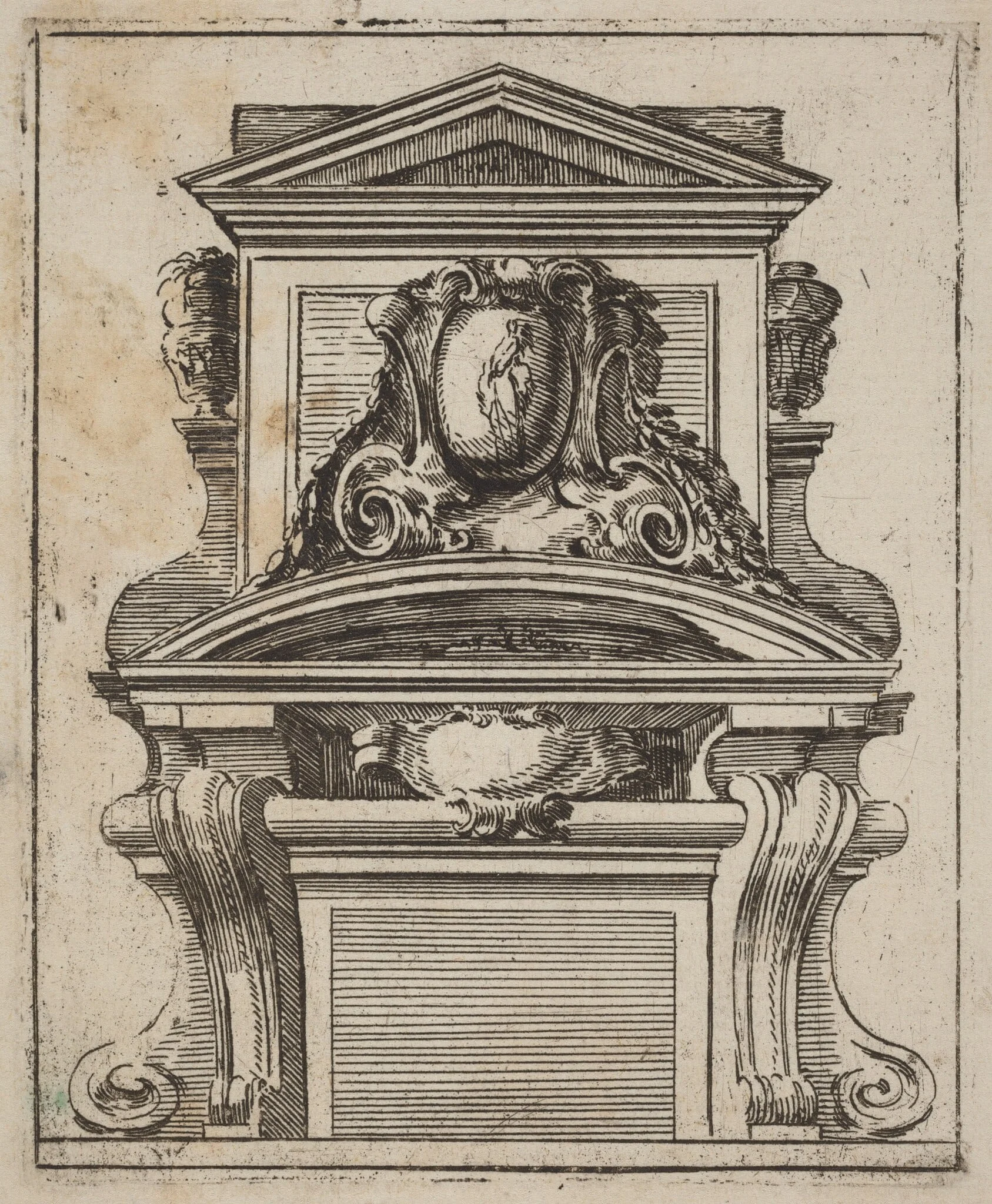 Architectural Motif with a Figure, detail