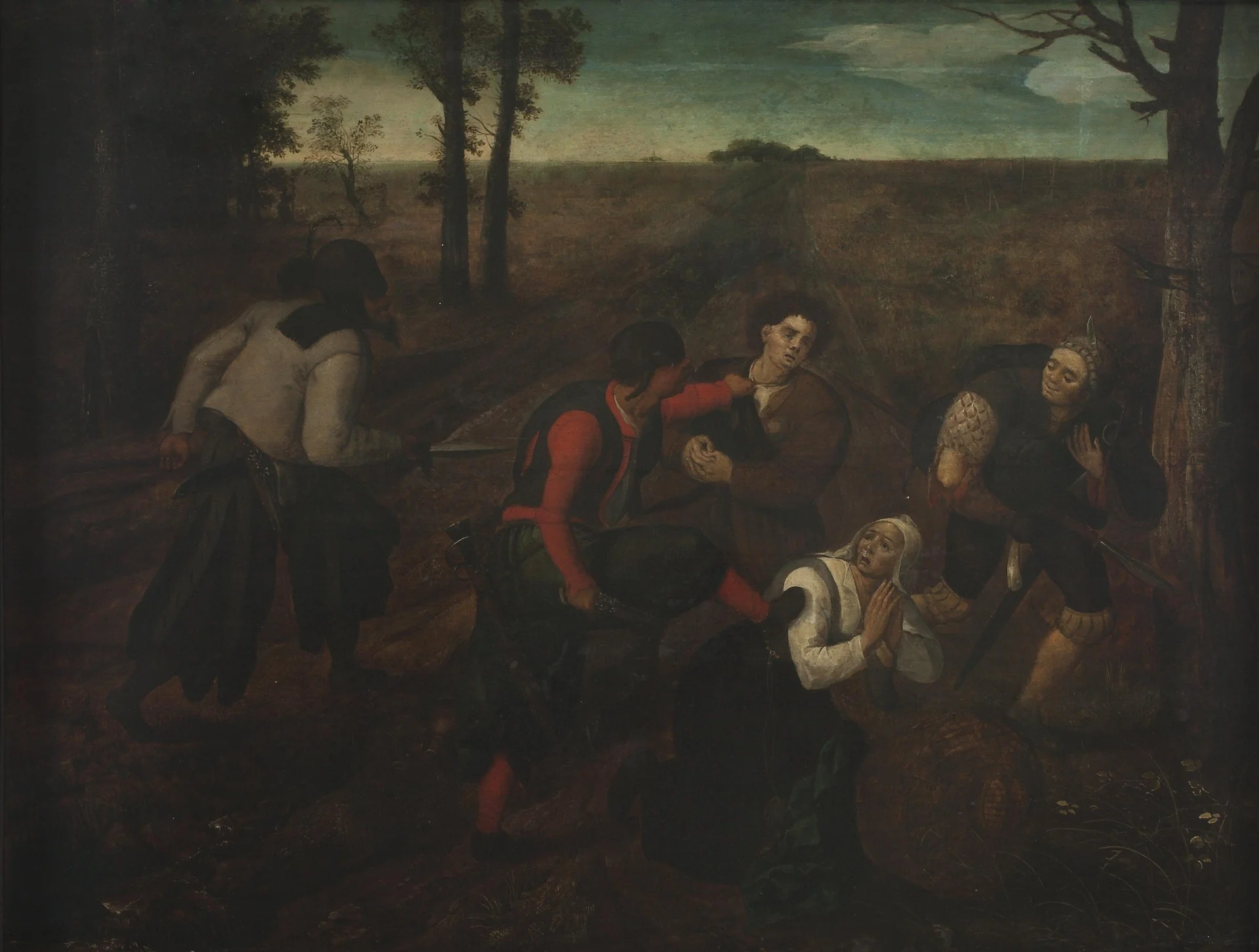 Peasants Being Attacked by Bandits, detail
