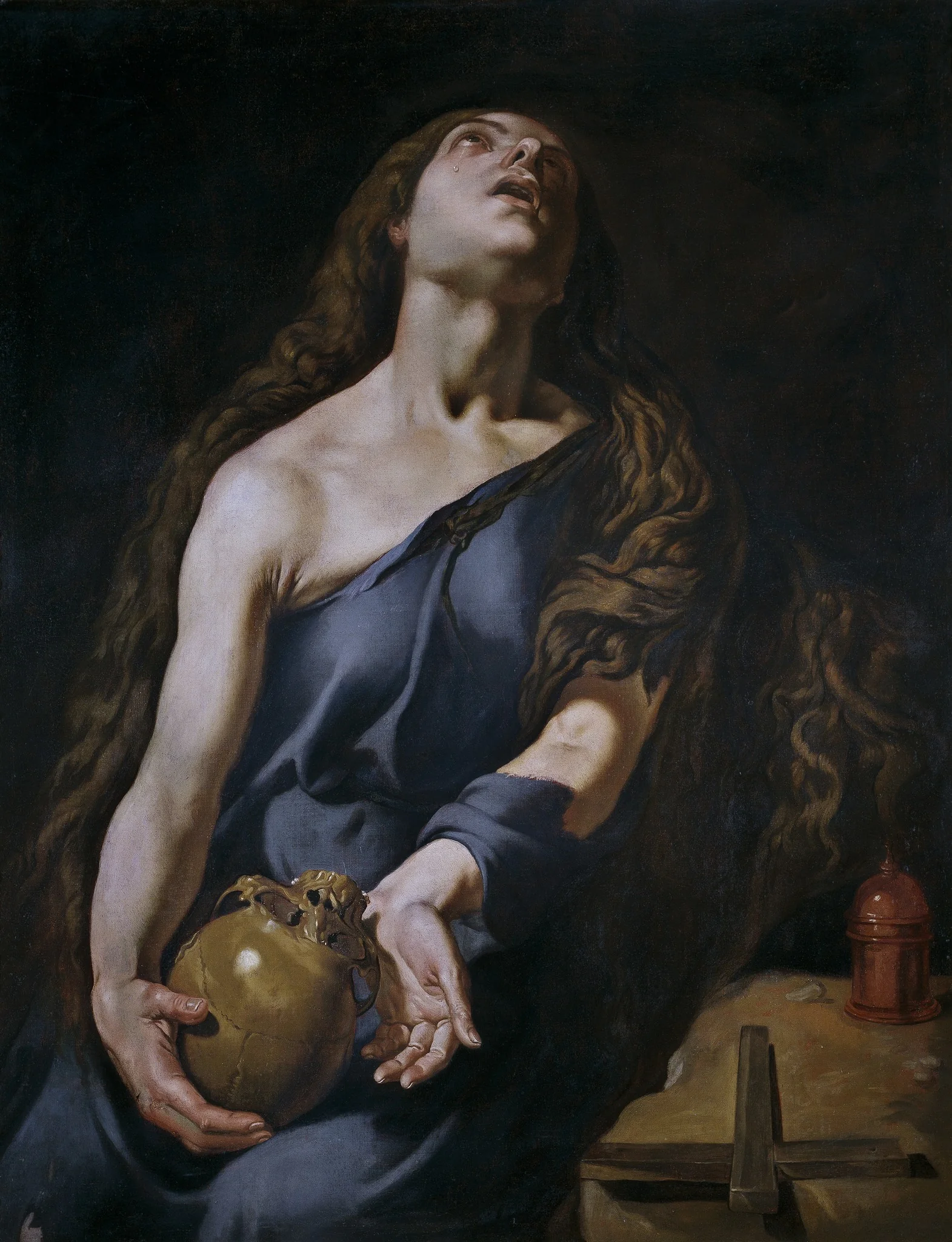 Penitent Magdalene, detail