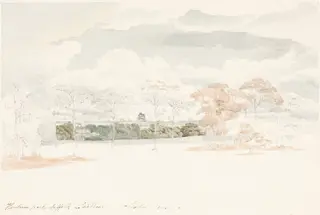 Henham Park, Suffolk, by Cornelius Varley, graphite, 1802