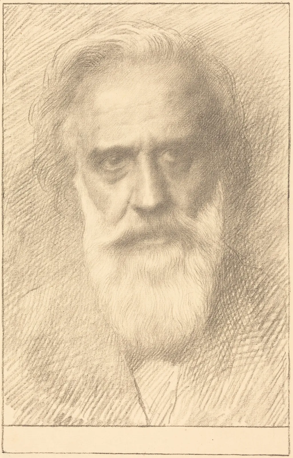 Self-Portrait, by Alphonse Legros, ink, 1874