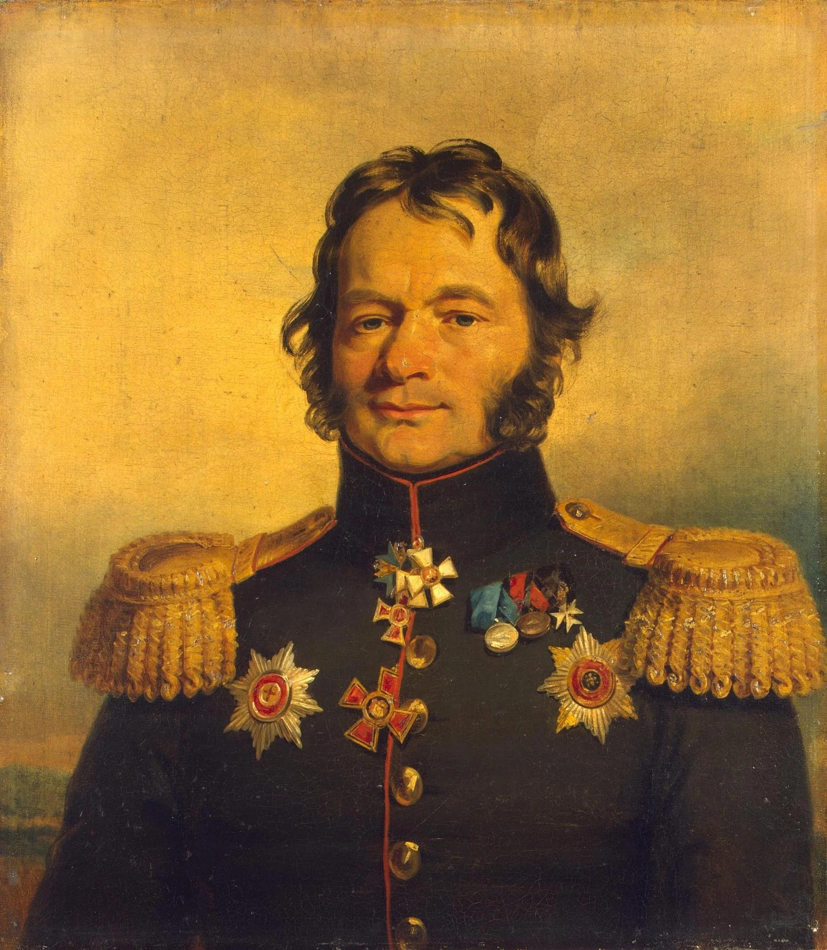 Portrait of Vasily G. Kostenetsky (1769-1831), detail