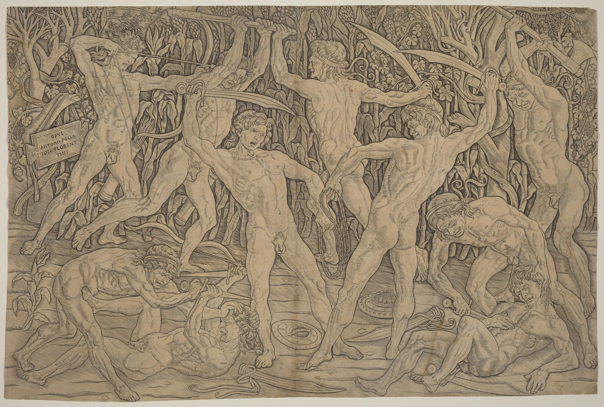 Battle of the Nudes, detail