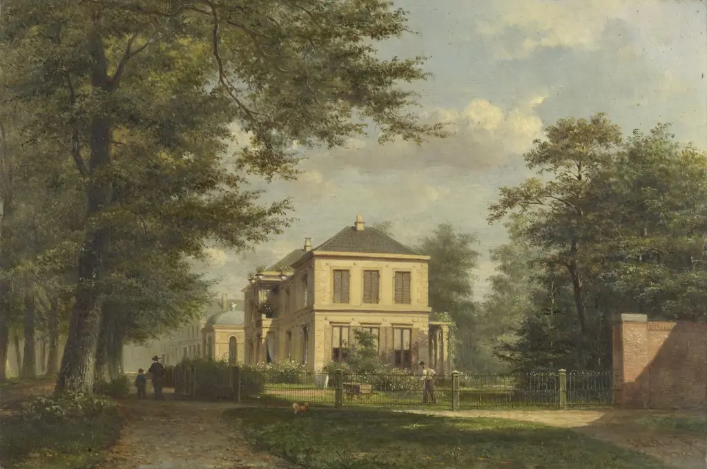 Het buiten Zorg Vrij aan de Kleine Houtweg te Haarlem, by Everhardus Koster, oil, 1892