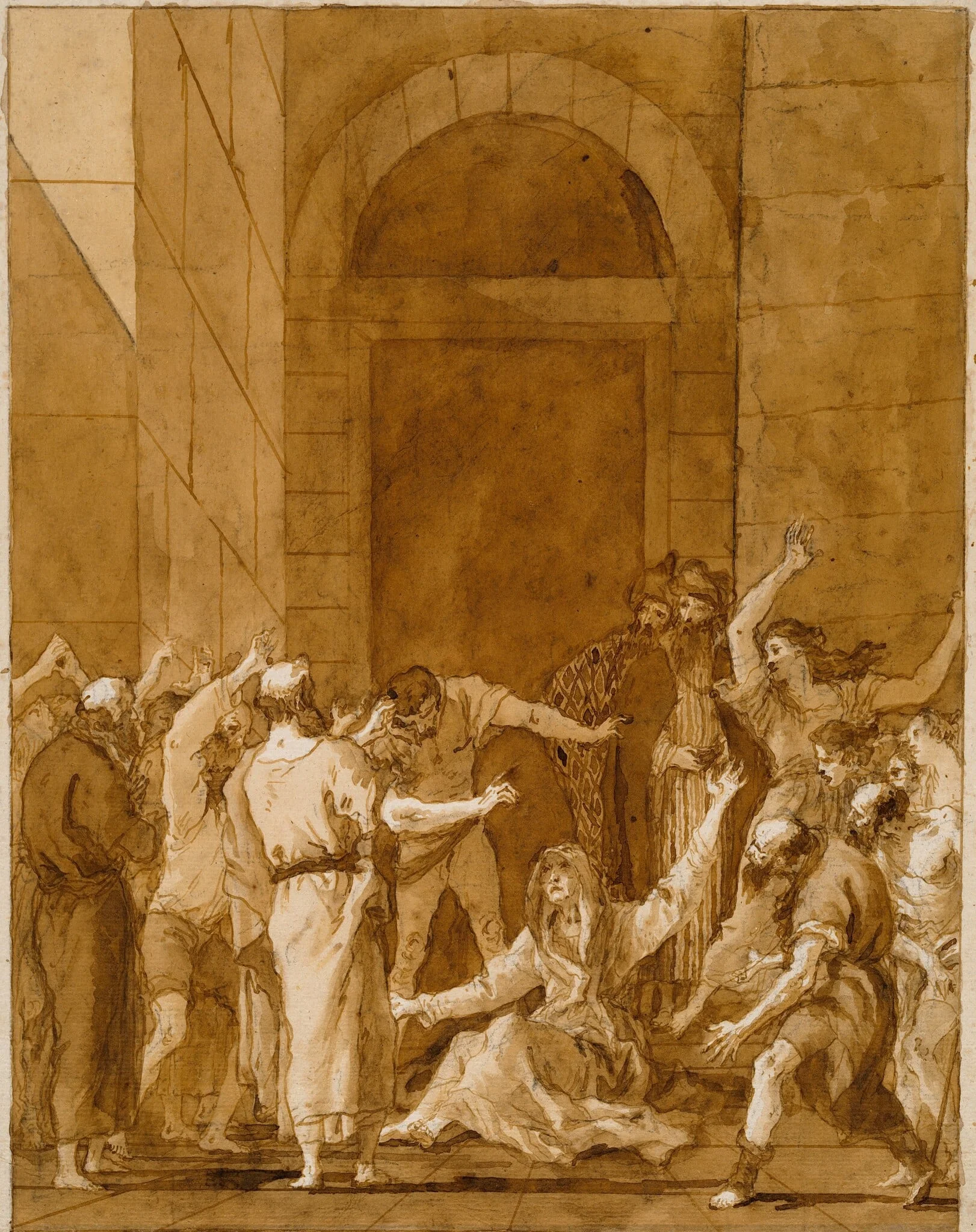The Raising of Tabitha, detail