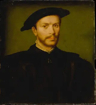 Portrait of a Bearded Man in Black, by Corneille de Lyon, oil