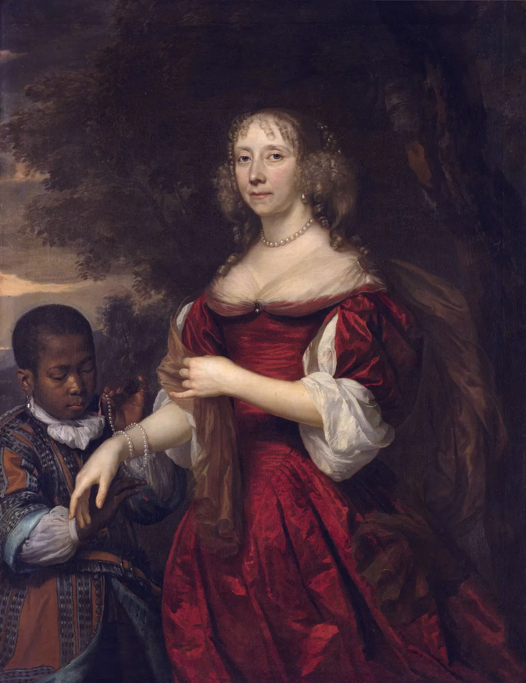 Portrait of Margaretha van Raephorst (d 1690). Wife of Cornelis Tromp, by Johannes Mytens, oil, 1668