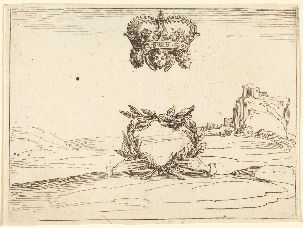 The Two Crowns, by Jacques Callot, ink, 1628
