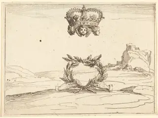 The Two Crowns, by Jacques Callot, ink, 1628