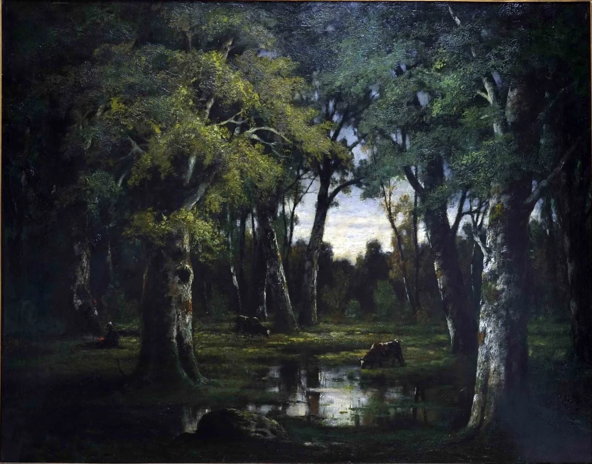 Peisaj în pădure, detail