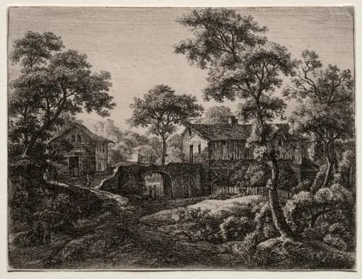 Twelve landscapes (H.95-106): The Gateway, by Antonie Waterloo, 1665