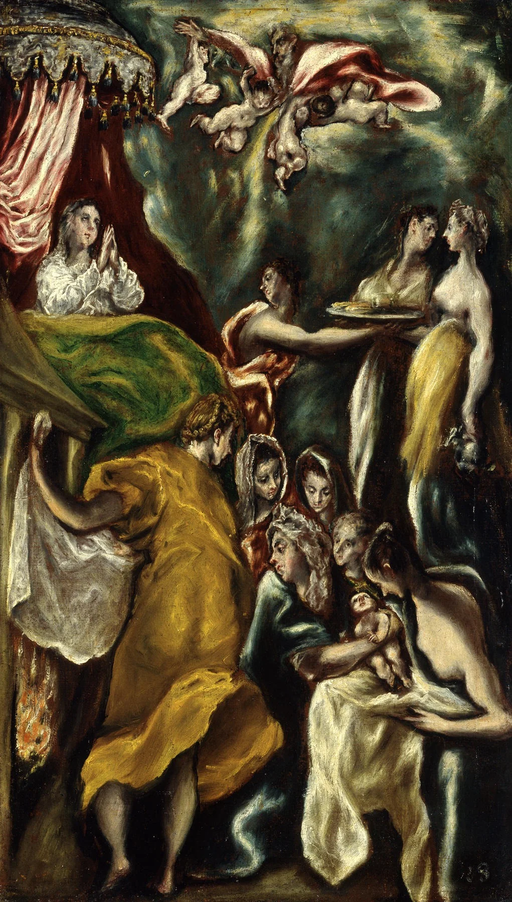 The Birth of the Virgin, detail
