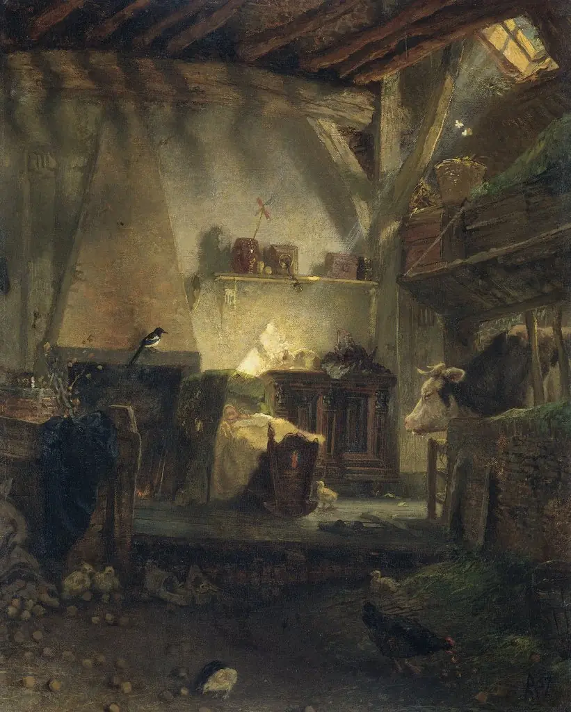 Well-guarded Child, by August Allebé, oil, 1867