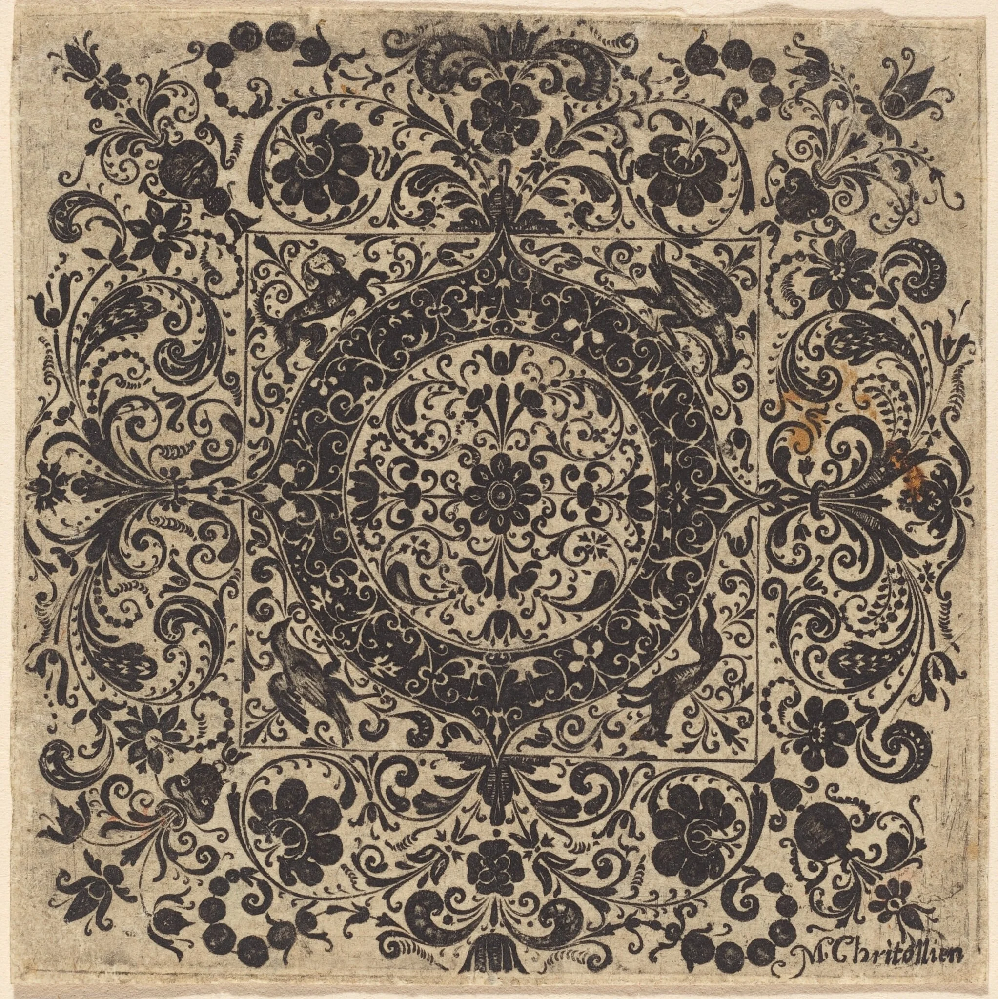 Goldsmith's Ornament in Square, detail