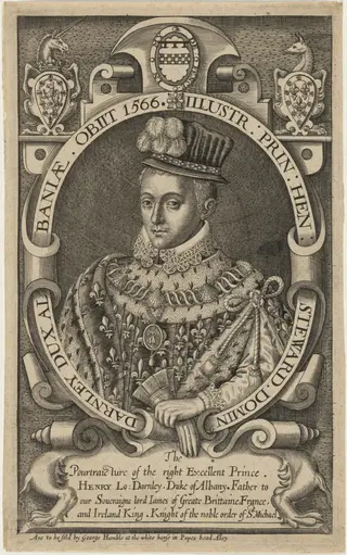 Henry Stuart, Lord Darnley, by Renold Elstrack, ink, 1598